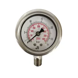 Japsin Instrumentation Industrial Pressure Gauge Analog Display 0 to 28 Bar Range 50 mm Dial Size for Industrial Use-0