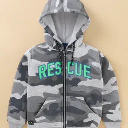 Ruff Full Sleeves Light Winterwear Hooded Sweatshirt Camo - Grey-picture-30