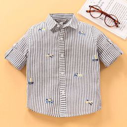 ToffyHouse Striped Full Sleeves Shirt - Navy-image-5
