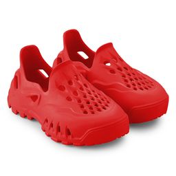 HOPPA SWEDEN Solid Perforated Slip On Clogs - Red-image-82