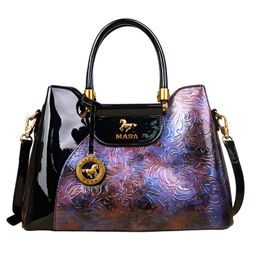 SYGA Women's Tote Bag Floral Print & Embossed, Spacious Daily Shoulder Bag with Zipper Pockets and Cover Closure(style-03-image-106