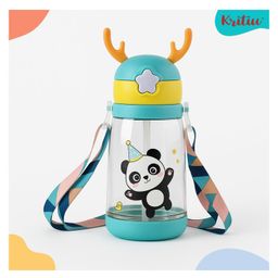 Kritiu Cartoon Printed BPA Free Kids Sipper Water Bottle 600ml -Green ( Print May Vary )-picture-31