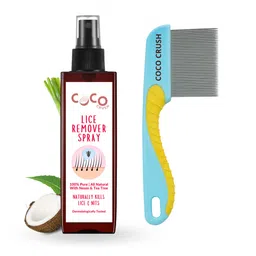 Coco Crush Lice & Nits Remover Hair Spray & Long-Handle Lice Comb, 100% Natural - 50ml + Comb-picture-34
