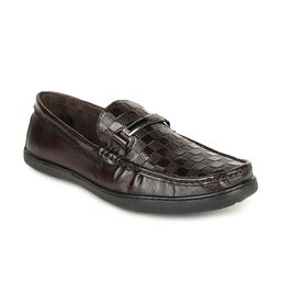 BRITMEN Men Textured Leather Loafers-image-62