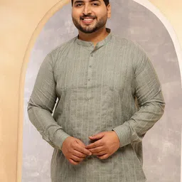 SOJANYA PLUS Men Striped Daily Cotton Straight Kurtas-picture-25