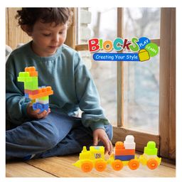 Kidsden Train Engine DIY 60+ Building Blocks  - Multicolor image 4