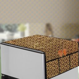 The Furnishing Tree Brown Printed Waterproof Side Storage Fridge Cover-image-82