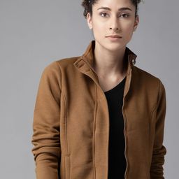 Roadster Women Brown Solid Tailored Jacket-picture-50