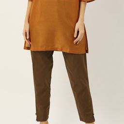 HASRI Women Solid Pure Cotton Trousers-image-64