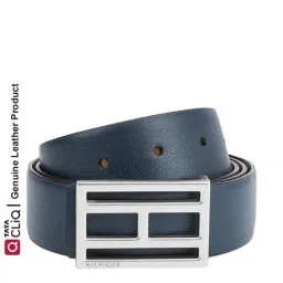Tommy Hilfiger Colten Navy & Tan Leather Reversible Belt for Men-image-42