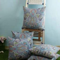 Romee Blue Polyester Cushion Covers (40 x 40 cm) - Set of 5-picture-39