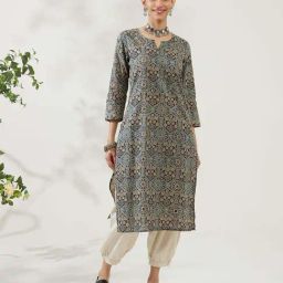 Daali Blue Printed Straight Kurta-image-29