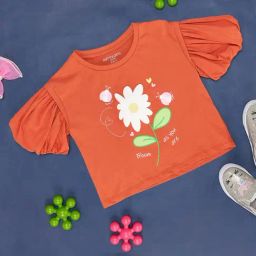 Pantaloons Junior Rust Printed Regular Fit Top-picture-13