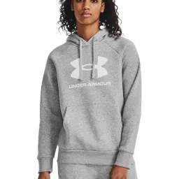 Under Armour Grey Cotton Regular Fit Logo Printed Sports Hoodie-picture-12