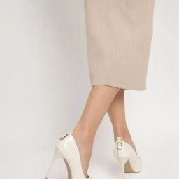 Truffle Collection Women's Beige Stiletto Pumps-image-12