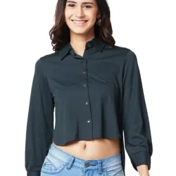 Izel Blue Regular Fit Casual Shirt-image-67