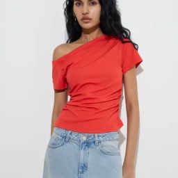 Nuon by Westside Red Ruched Top-image-38