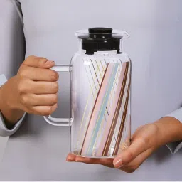 Borosil Prism Transparent Borosilicate Glass Jug with tow set of Glass Medium (295 ml) image 4