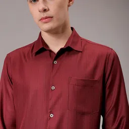 Luxe by TIGC Men Spread Collar Multi Striped Slim Fit Formal Shirt-image-47