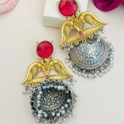 Abdesigns Gold-Tone Plated Enchanting Jhumki Earrings image 2