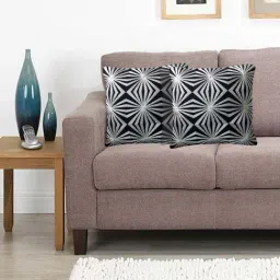 Saral Home Black & Beige Cotton Cushion Covers - Set of 2-image-80