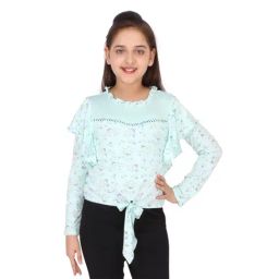 Cutecumber Kids Green Printed  Top-image-6