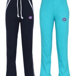 Vimal Jonney Kids Multicolor Mid Rise Trackpants - Pack of 2-image-90