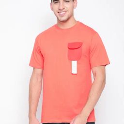 Belliskey Peach Round Neck T-Shirt-image-56