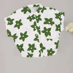 Pantaloons Junior Girls Bright White & Green Floral Casual Tops & Tees-image-83