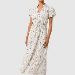 Forever New Floral Print Puff Sleeve A-Line Midi Dress-image-33