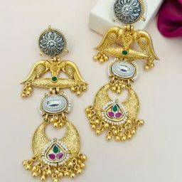 Abdesigns Gold-Tone Plated Enchanting Dangler Earrings-7