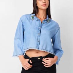 Izel Blue Regular Fit Casual Shirt-image-47
