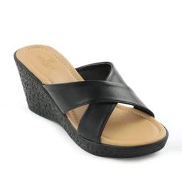 Liberty Women's Black Cross Strap Sandals-picture-27