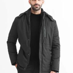 Rare Rabbit Black Tailored Fit Solid Jacket-image-36