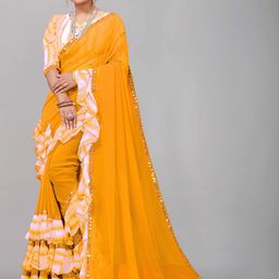 limtd Pure Georgette Block Print Saree-picture-21