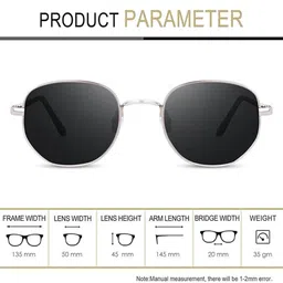 SPADEACES Unisex Rectangle Sunglasses with UV Protected Lens spadeaces pathan 01 image 4