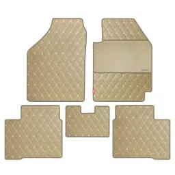 Elegant Luxury Leatherette Beige Carpet Car Mat Compatible With Maruti New Brezza 2022 Onwards-image-66
