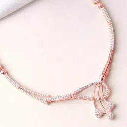GIVA 925 Sterling Silver Rose Gold Necklace for Women-picture-22