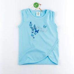 ZACH &KIKI Girls Blue Cotton Printed Tee-picture-18