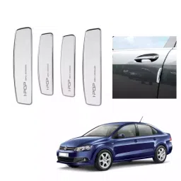 SPREADX Plastic Car Stylish I-pop White Colour Elegant Door Guard Protection Universal Type  Suitable for VW Vento (Set of 4 Pcs)-picture-23