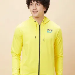 Being Human Yellow Regular Fit Hooded Sweatshirt-image-23