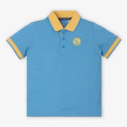 Ed-a-Mamma Kids Blue Solid Polo T-Shirt-picture-18