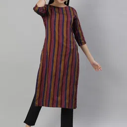 DIVASTRI Striped Straight Kurta-image-47