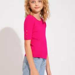 VERO MODA GIRL Kids Raspberry Sorbet Solid Top-image-22