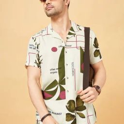 Urban Ranger by Pantaloons Birch Viscose Slim fit Print  Shirts-image-98