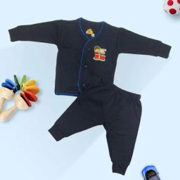 LUX Inferno Kids Navy Printed Full Sleeves Thermal Set-image-74
