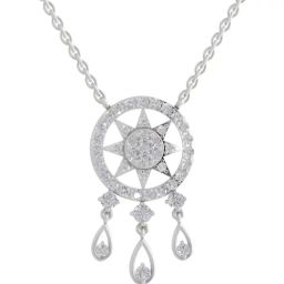 Sparkles Lab Grown Diamond 14k (585) White Gold Pendant for Women-picture-9