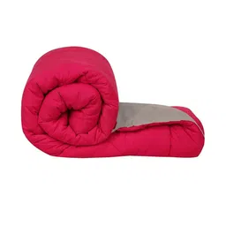 Doristyle Pink 500 GSM Checked Microfiber Single Bed Comforter-picture-45
