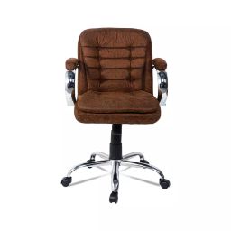 ZAARA Furniture Lavish Medium Back Fabric Office Desk Chair (Premium Brown)-image-22