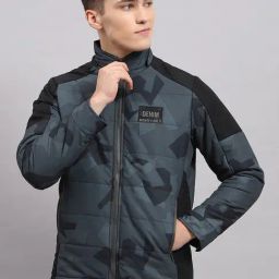Monte Carlo Multicolored Regular Fit Quilted Hooded Jacket image 5